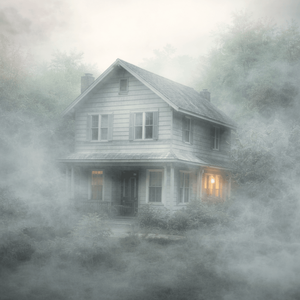 Hus i tåge
Når hjemmet føles tungt og uroligt.