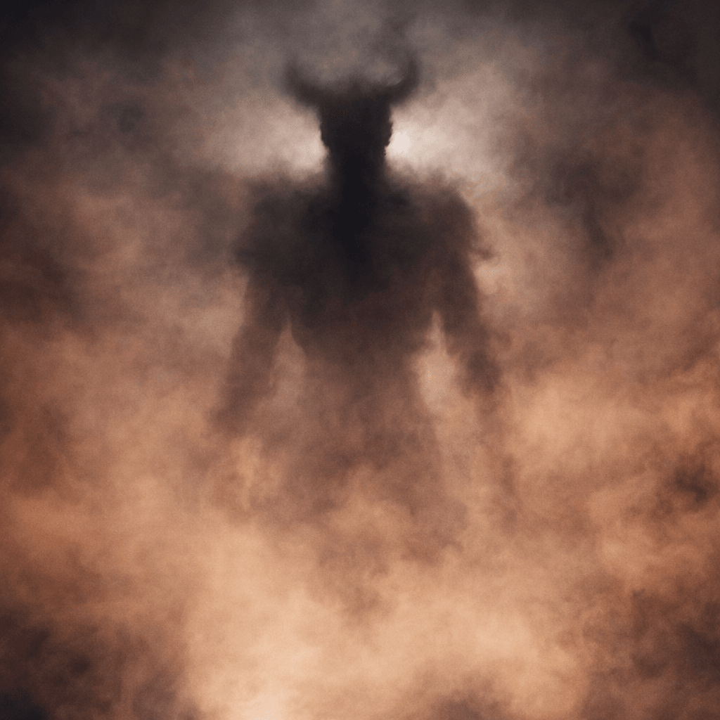 Mørk skikkelse i røg
Indre uro og usynligt pres.